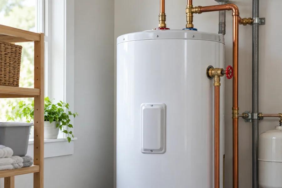 Residential water heater and copper plumbing